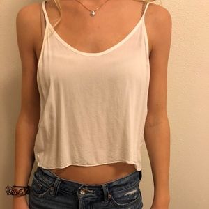 Brandy Melville Flowy White Tank